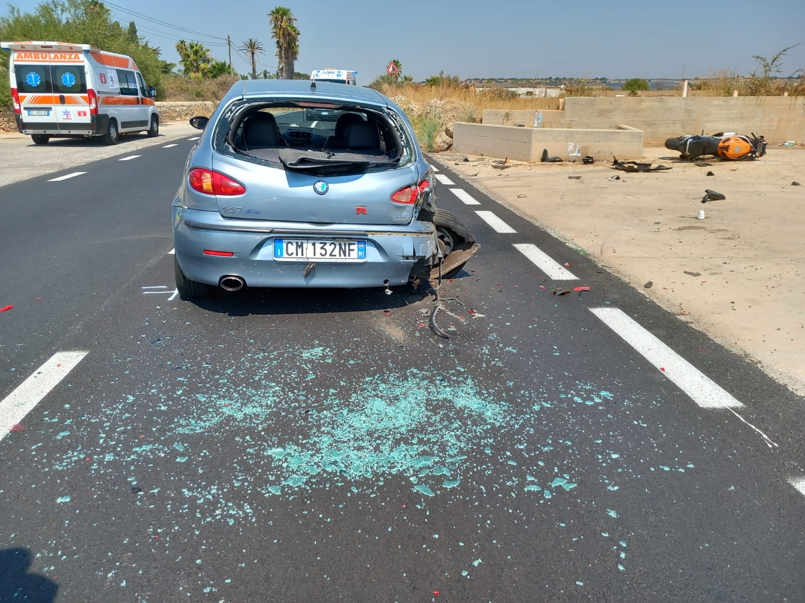Incidente stradale sulla circonvallazione Donnalucata Scicli: ferito centauro