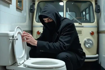 Svuotano il WC di un Pullman credendo di rubare benzina